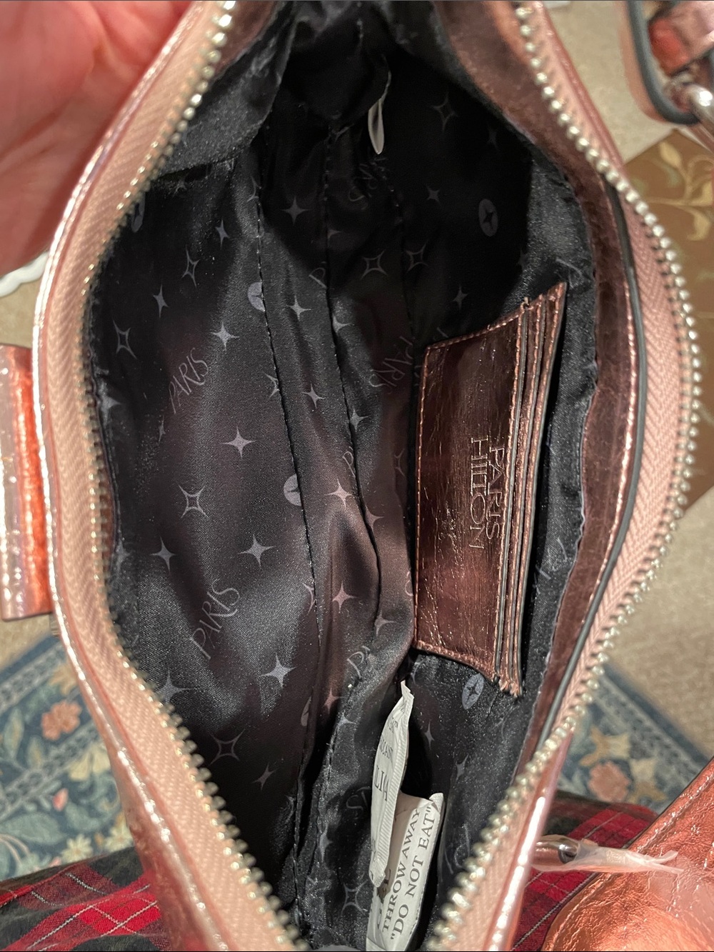 Metallic Rose Gold Paris Shoulder Bag NWT - Picture 5 of 5